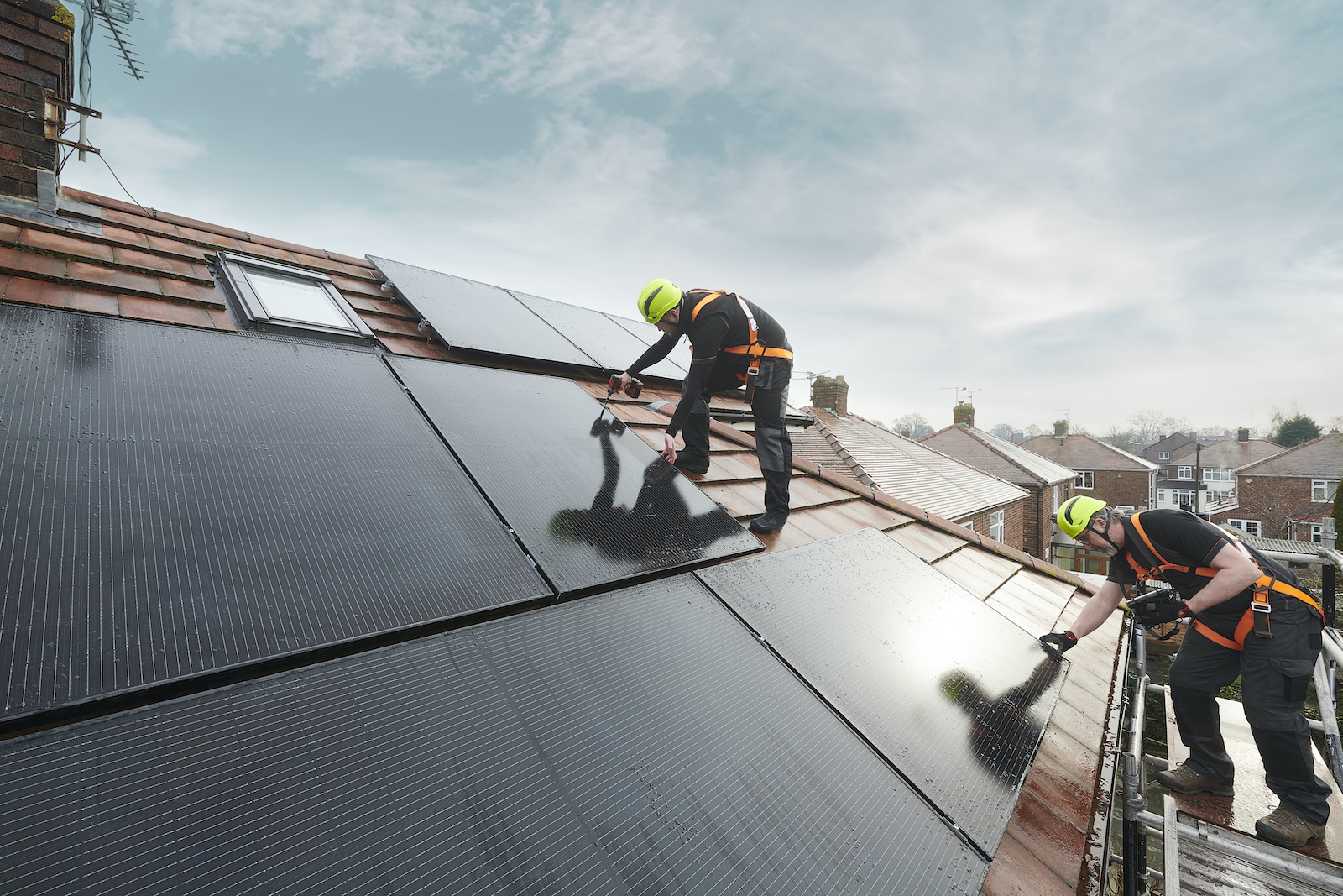 domestic solar panel installation